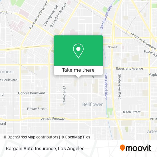 Bargain Auto Insurance map