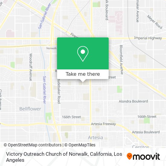 Victory Outreach Church of Norwalk, California map