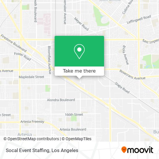 Mapa de Socal Event Staffing