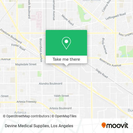 Mapa de Devine Medical Supplies