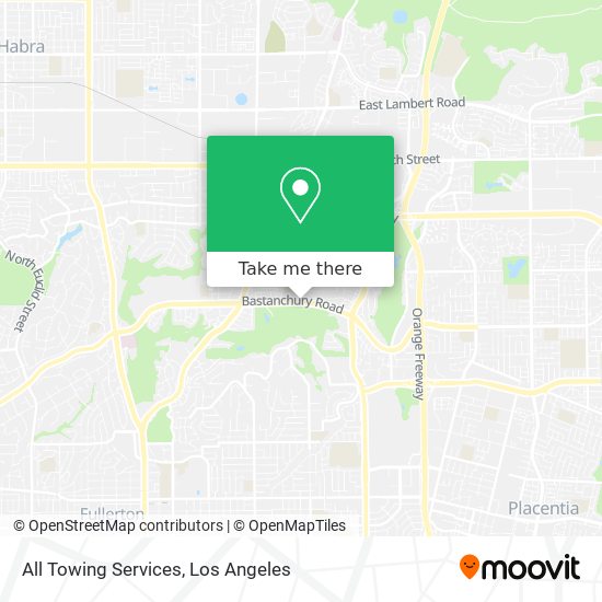 All Towing Services map