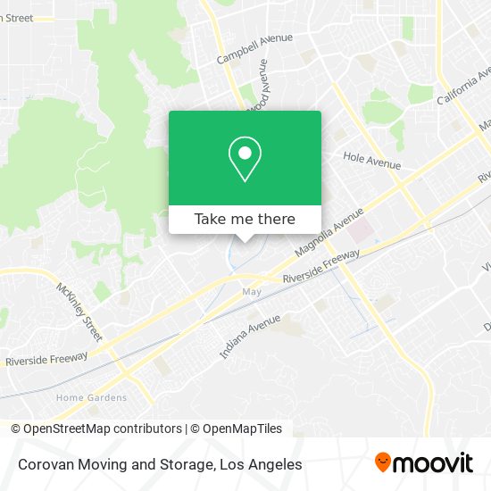 Mapa de Corovan Moving and Storage