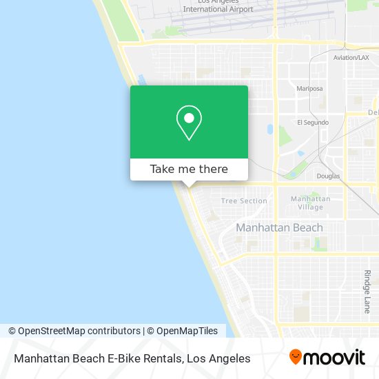 Manhattan Beach E-Bike Rentals map