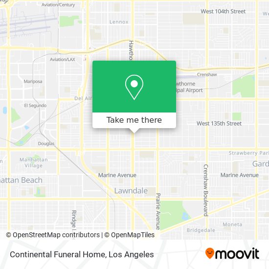 Continental Funeral Home map