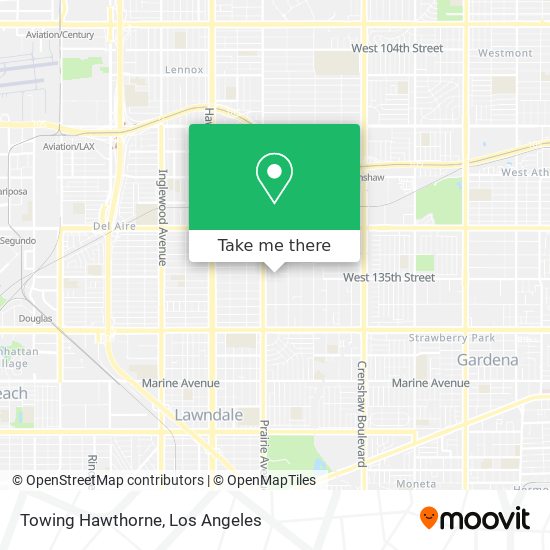 Towing Hawthorne map