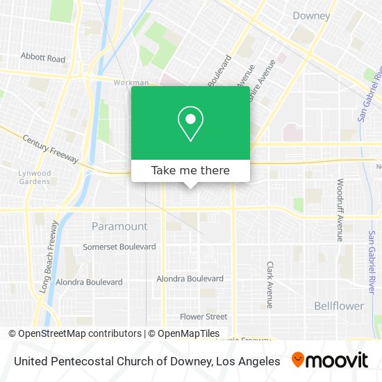 United Pentecostal Church of Downey map