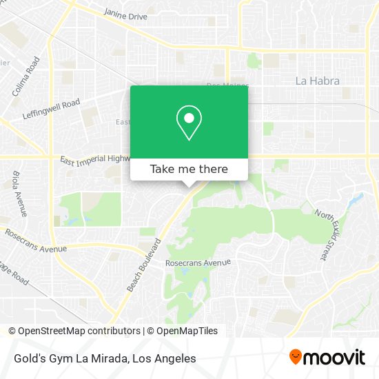 Gold's Gym La Mirada map