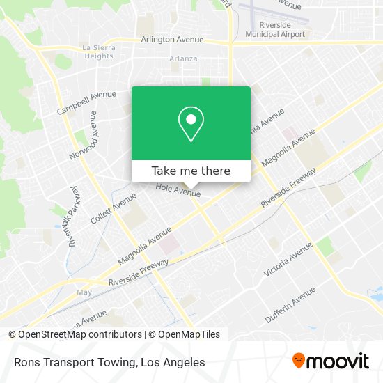 Rons Transport Towing map