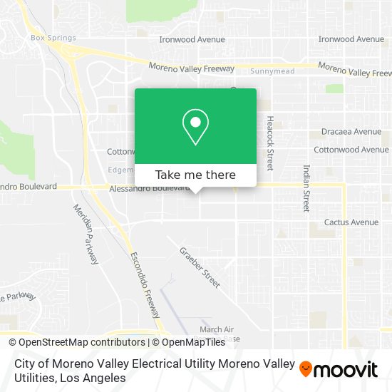 City of Moreno Valley Electrical Utility Moreno Valley Utilities map