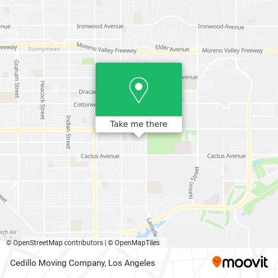 Cedillo Moving Company map