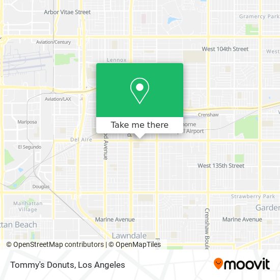 Tommy's Donuts map