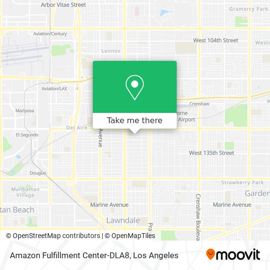 Amazon Fulfillment Center-DLA8 map