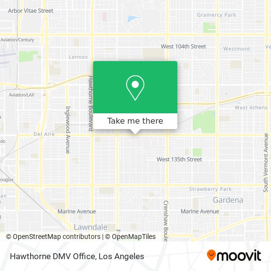 Hawthorne DMV Office map