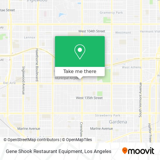 Gene Shook Restaurant Equipment map
