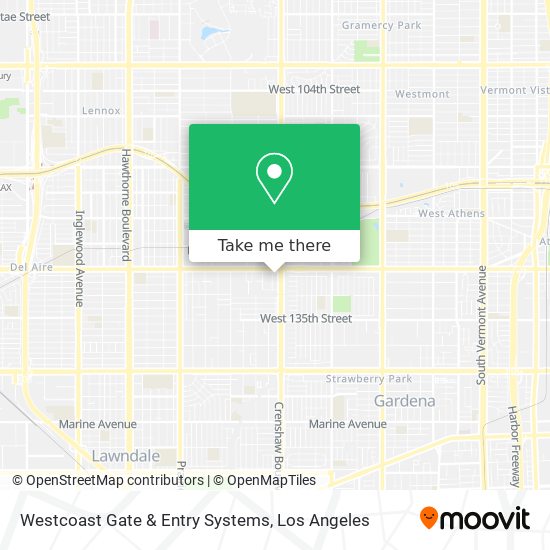 Westcoast Gate & Entry Systems map