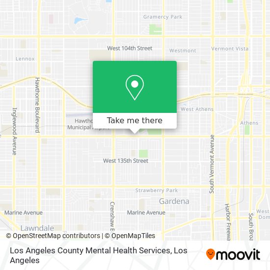 Mapa de Los Angeles County Mental Health Services