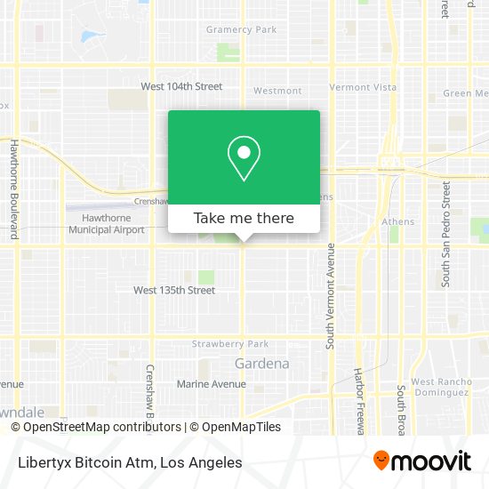 Mapa de Libertyx Bitcoin Atm