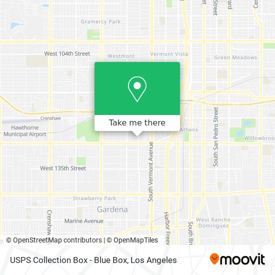 Mapa de USPS Collection Box - Blue Box