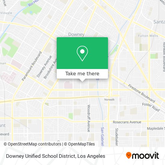 Mapa de Downey Unified School District