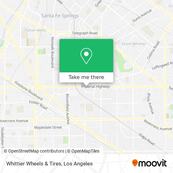 Whittier Wheels & Tires map