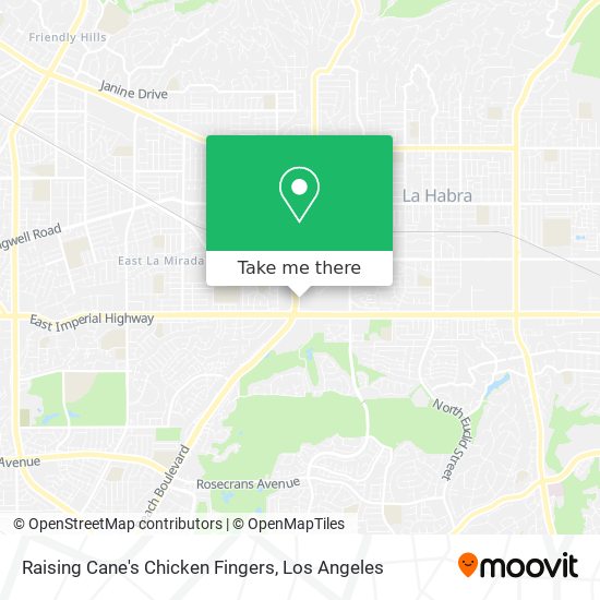 Raising Cane's Chicken Fingers map