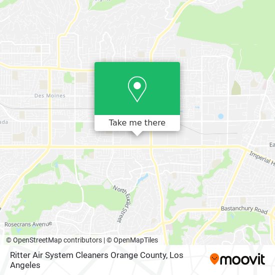 Ritter Air System Cleaners Orange County map