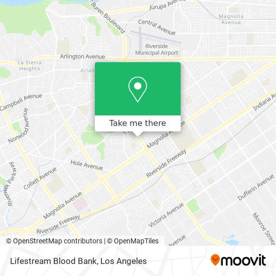 Mapa de Lifestream Blood Bank