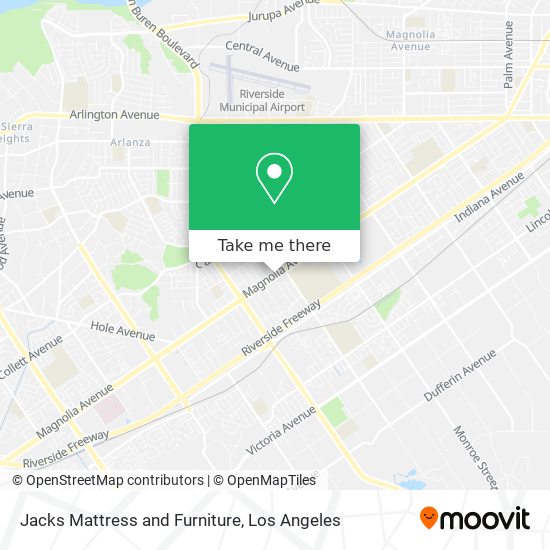 Jacks Mattress and Furniture map