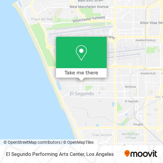 Mapa de El Segundo Performing Arts Center