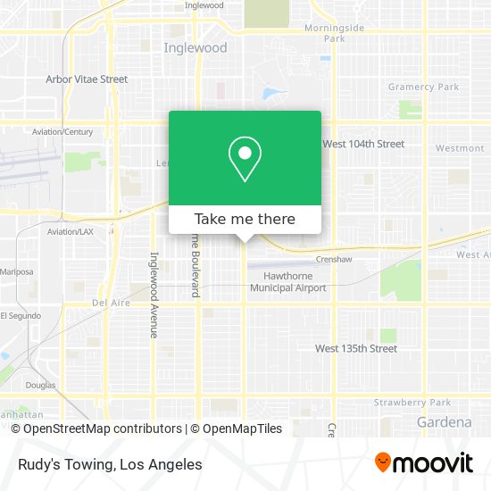 Mapa de Rudy's Towing