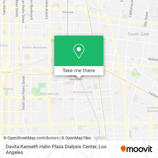 Davita Kenneth Hahn Plaza Dialysis Center map