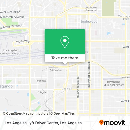 Mapa de Los Angeles Lyft Driver Center