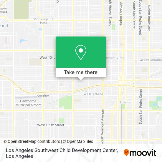 Los Angeles Southwest Child Development Center map