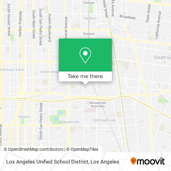 Los Angeles Unified School District map