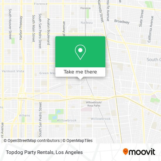 Topdog Party Rentals map