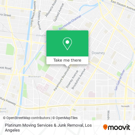 Platinum Moving Services & Junk Removal map