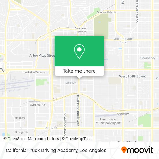 California Truck Driving Academy map