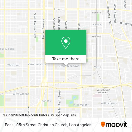 Mapa de East 105th Street Christian Church