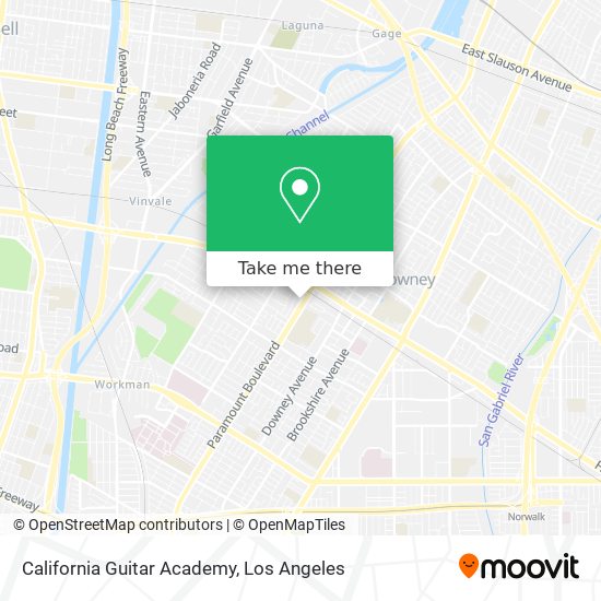 Mapa de California Guitar Academy