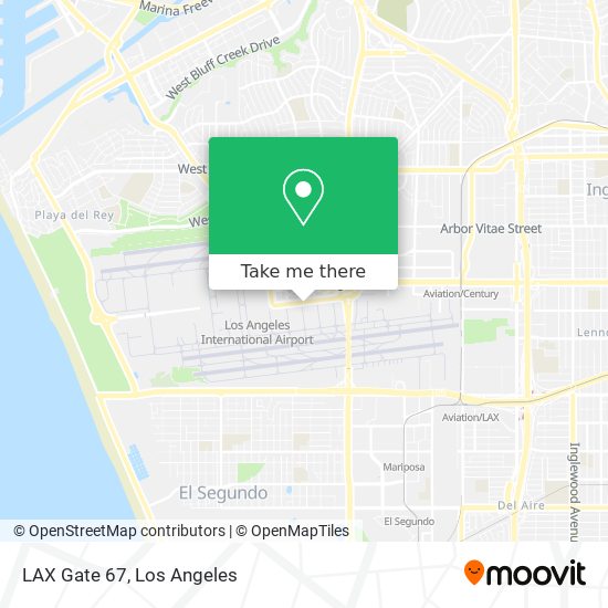 LAX Gate 67 map