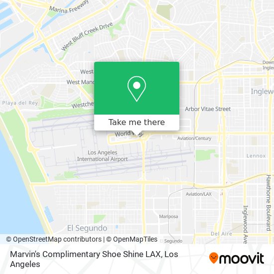 Marvin's Complimentary Shoe Shine LAX map