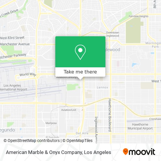Mapa de American Marble & Onyx Company