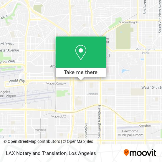 Mapa de LAX Notary and Translation