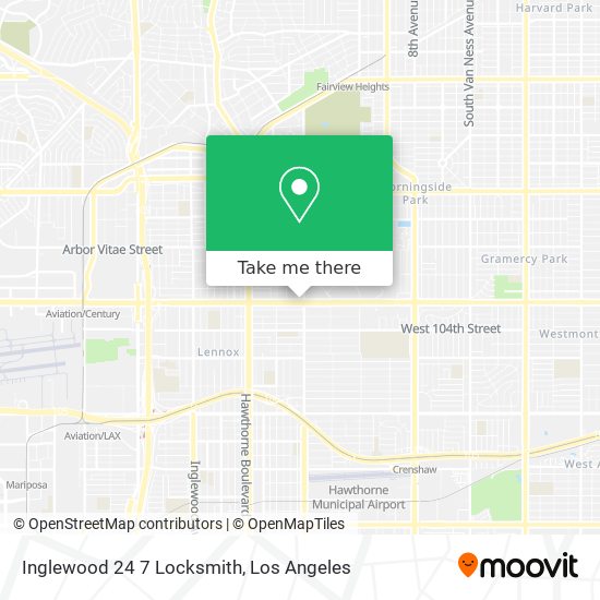 Inglewood 24 7 Locksmith map