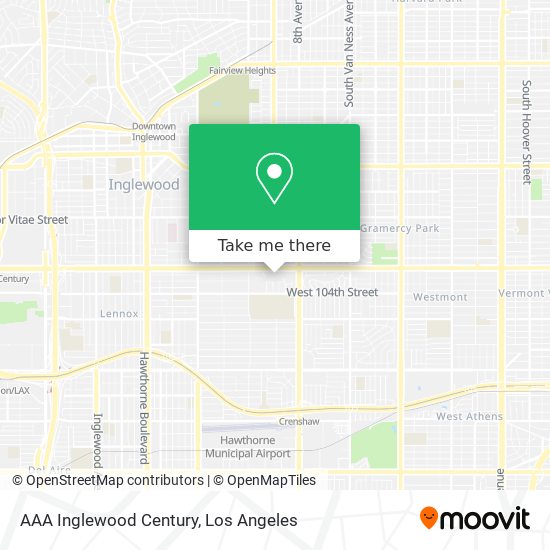 Mapa de AAA Inglewood Century