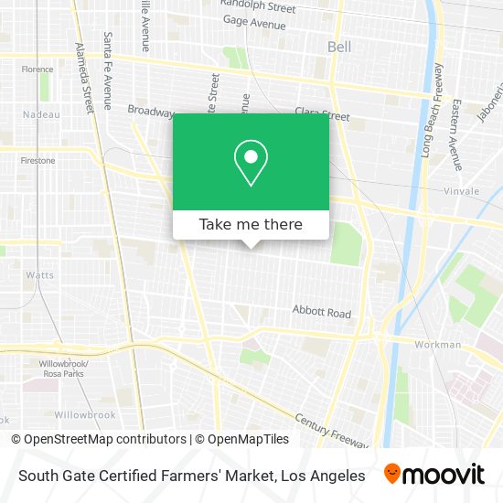 Mapa de South Gate Certified Farmers' Market