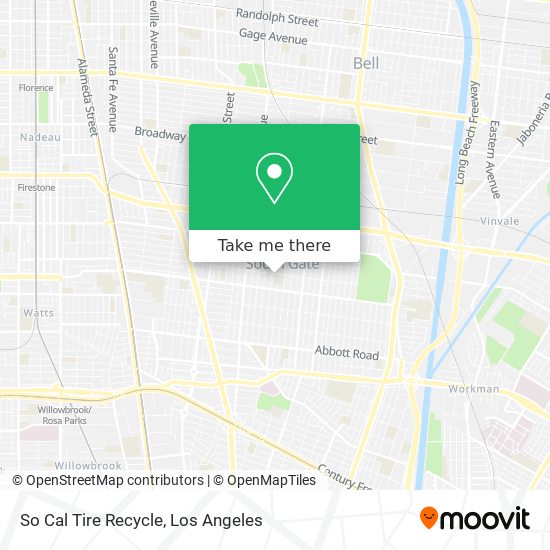 So Cal Tire Recycle map