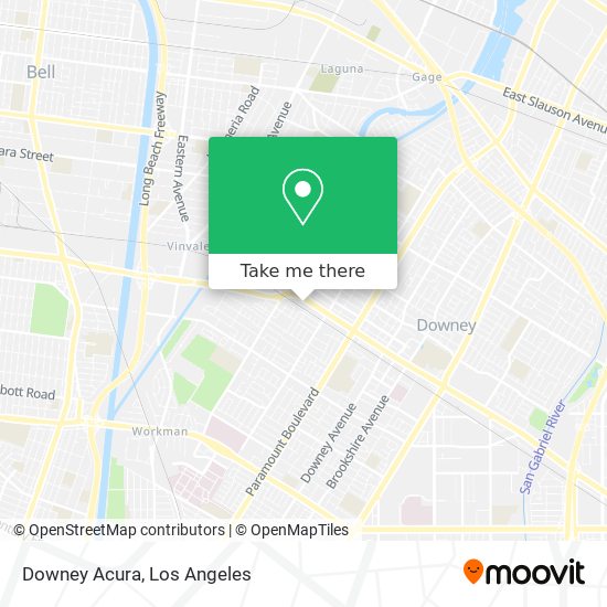 Downey Acura map
