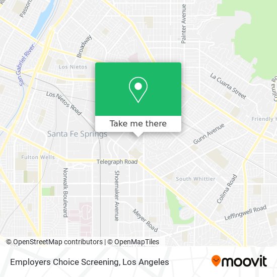 Mapa de Employers Choice Screening