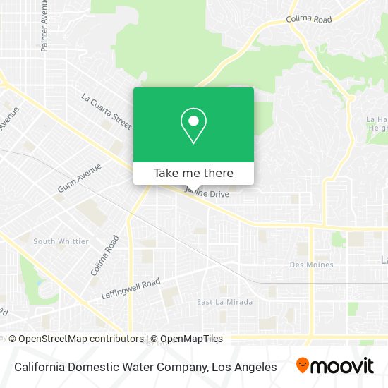 California Domestic Water Company map